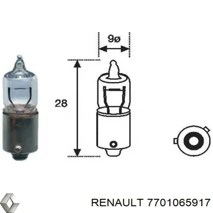 Comprar 7701065917 Renault (RVI) Bombilla de luz de posición delantera