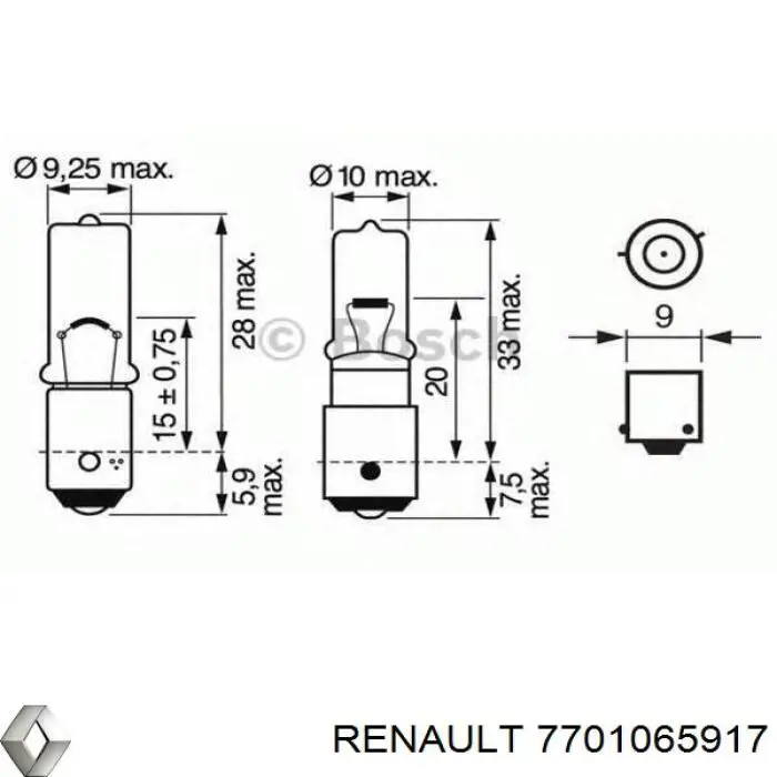 Bombilla, Luz de gálibo, Delantera Renault Scenic GRAND II (JM)