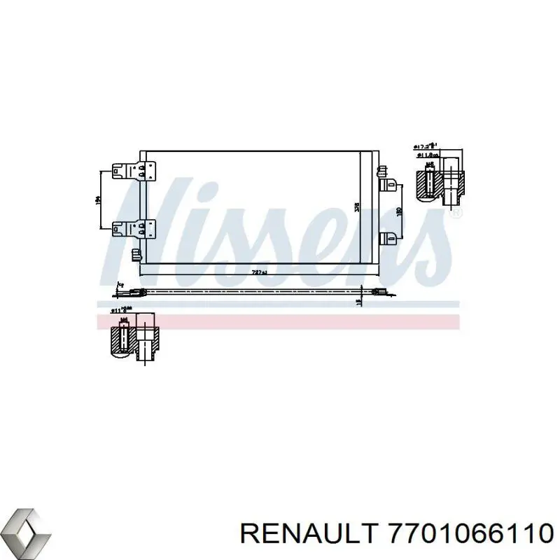 Aire acondicionado capacitor Renault (RVI) 7701066110 precio, desde 95,64 EUR