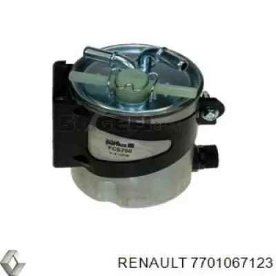 Filtro de combustible 7701067123 Renault (RVI)