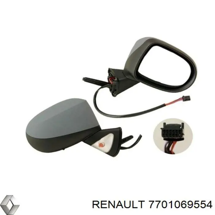 Elemento para Espejo Retrovisor para Renault Clio (BR01, CR01)