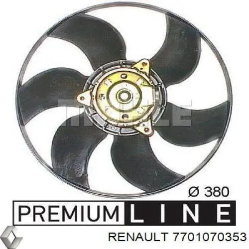 7701070353 Renault (RVI) ventilador del motor