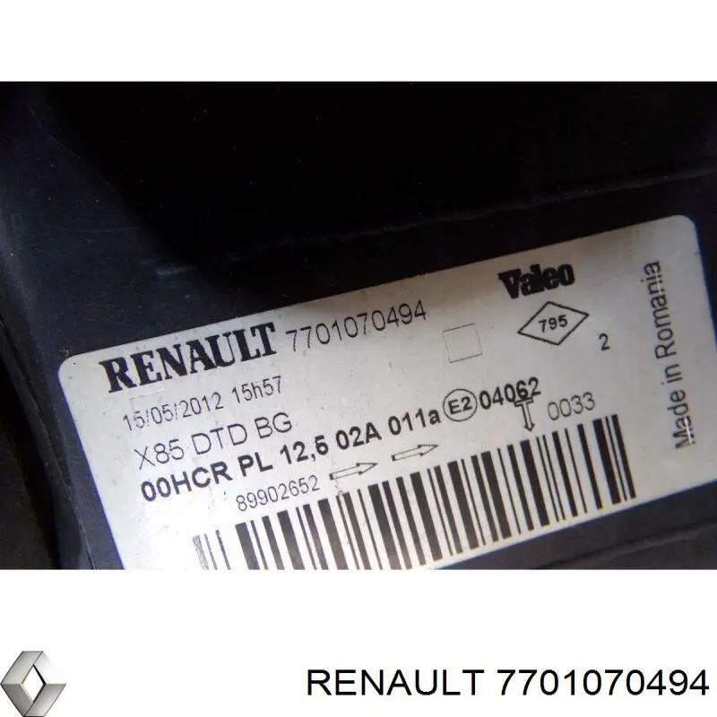 7701070494 Renault (RVI) faro derecho