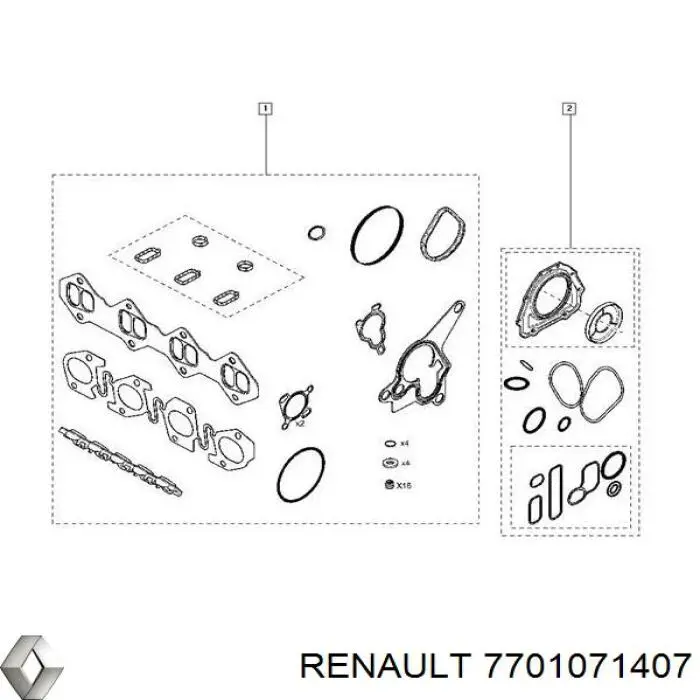 Comprar 7701071407 Renault (RVI) Junta de termostato