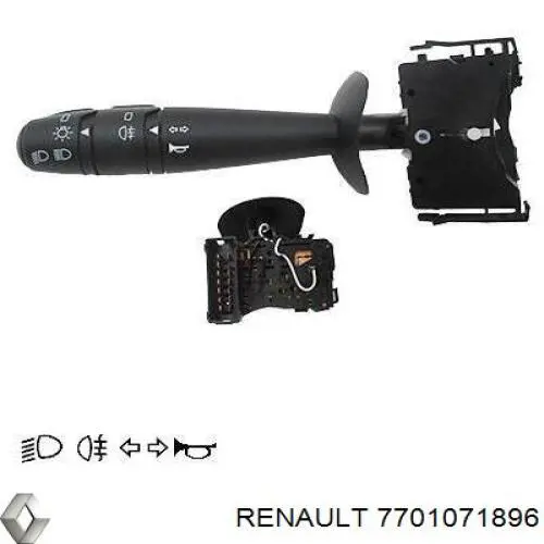 7701071896 Renault (RVI) Conmutador izquierdo de la columna de dirección