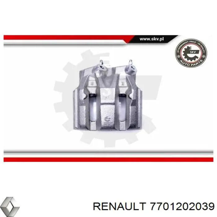 7701202039 Renault (RVI) pinza de freno delantera derecha