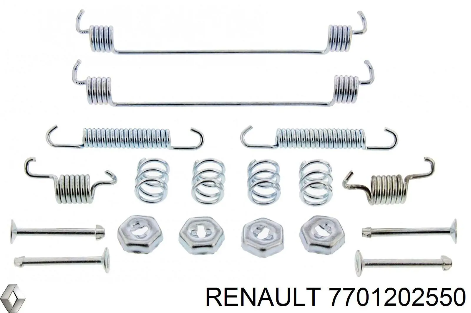 7701202550 Renault (RVI) kit de montaje, zapatas de freno traseras