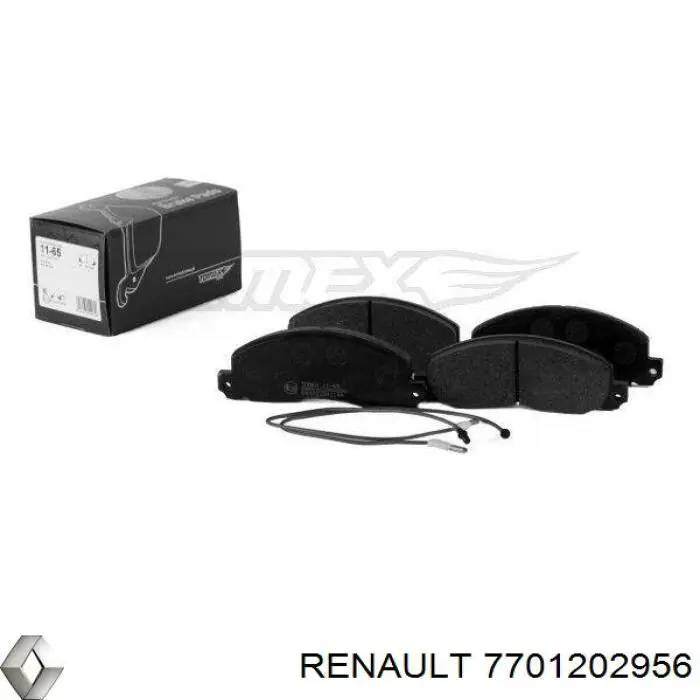 7701202956 Renault (RVI) pastillas de freno delanteras