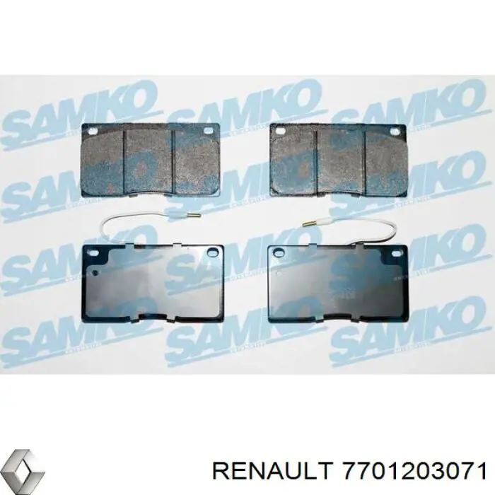 7701203071 Renault (RVI) pastillas de freno delanteras