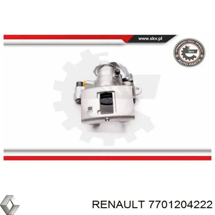 7701204222 Renault (RVI) pinza de freno trasero derecho