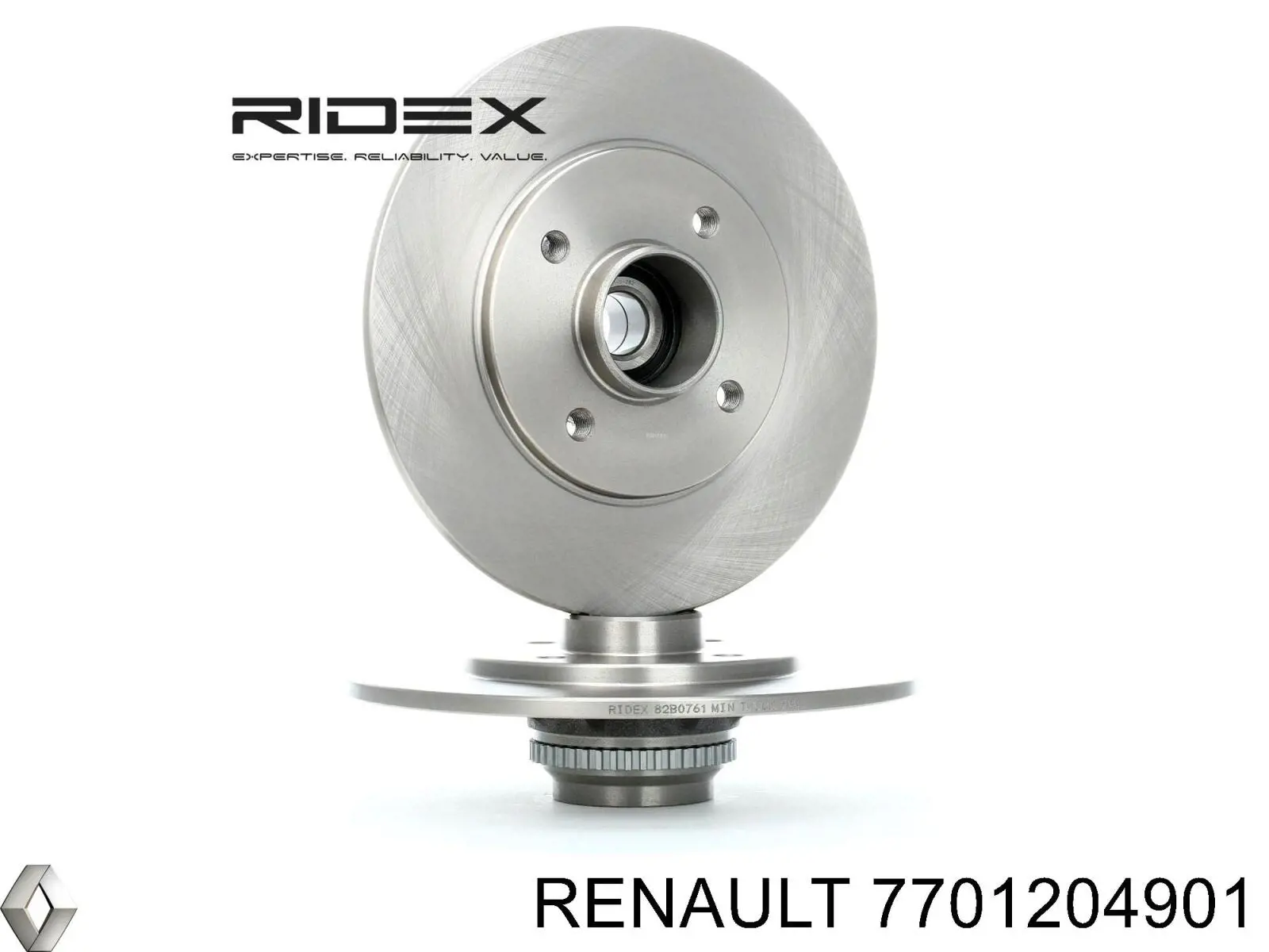 Disco de freno trasero 7701204901 Renault (RVI)