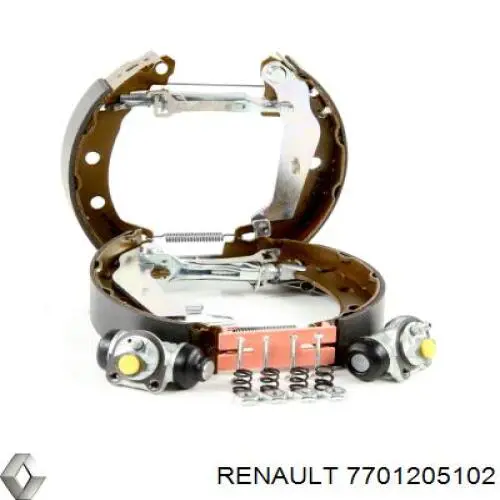 Juego de zapatas de frenos de tambor, con cilindros, completo para Renault Megane (DA0)