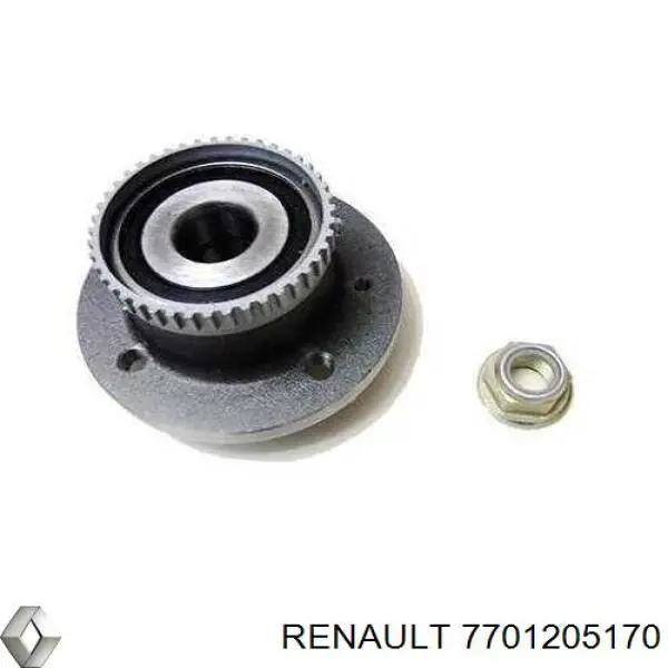 Cubo de rueda trasero 7701205170 Renault (RVI)