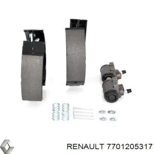Comprar 7701205317 Renault (RVI) Kit de frenos de tambor, con cilindros, completo