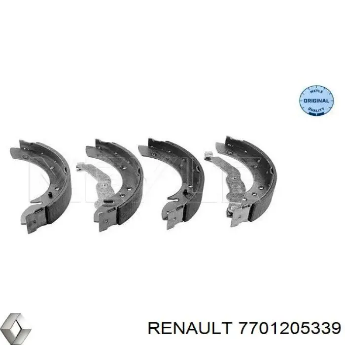 7701205339 Renault (RVI) zapatas de frenos de tambor traseras