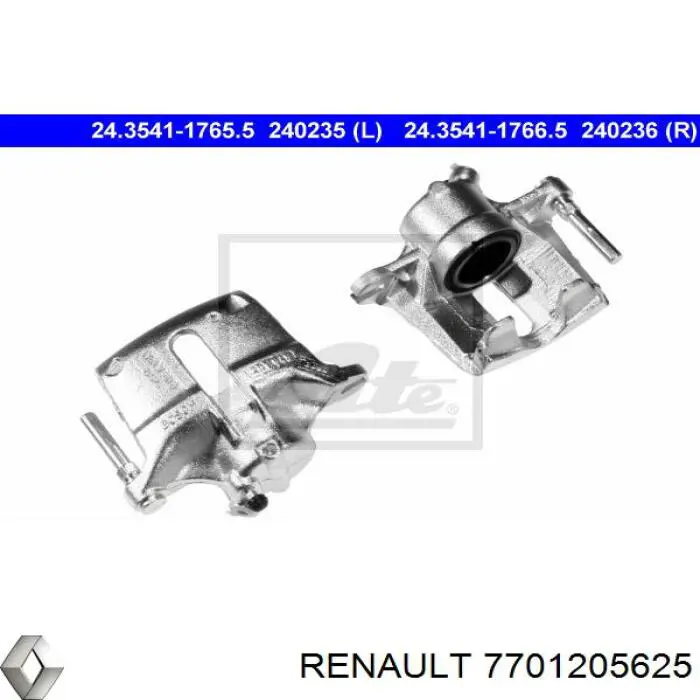 7701205625 Renault (RVI) pinza de freno delantera izquierda