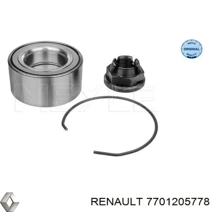 Cojinete de rueda delantero 7701205778 Renault (RVI)