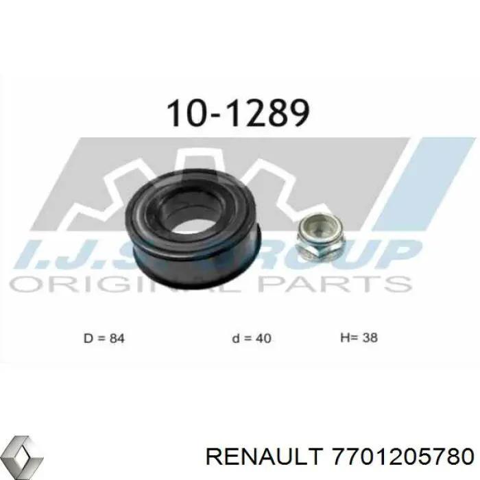 Cojinete de rueda delantero Renault Laguna 1 B56, 556