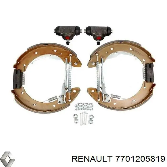 7701205819 Renault (RVI) zapatas de frenos de tambor traseras