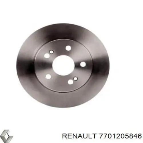 7701205846 Renault (RVI) disco de freno trasero