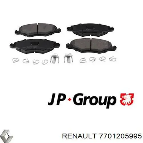 7701205995 Renault (RVI) pastillas de freno delanteras