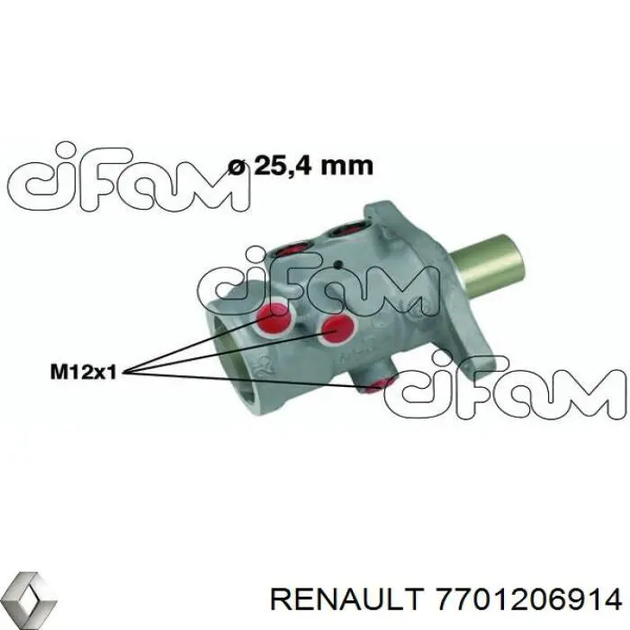 7701206914 Renault (RVI) Cilindro principal de frenos