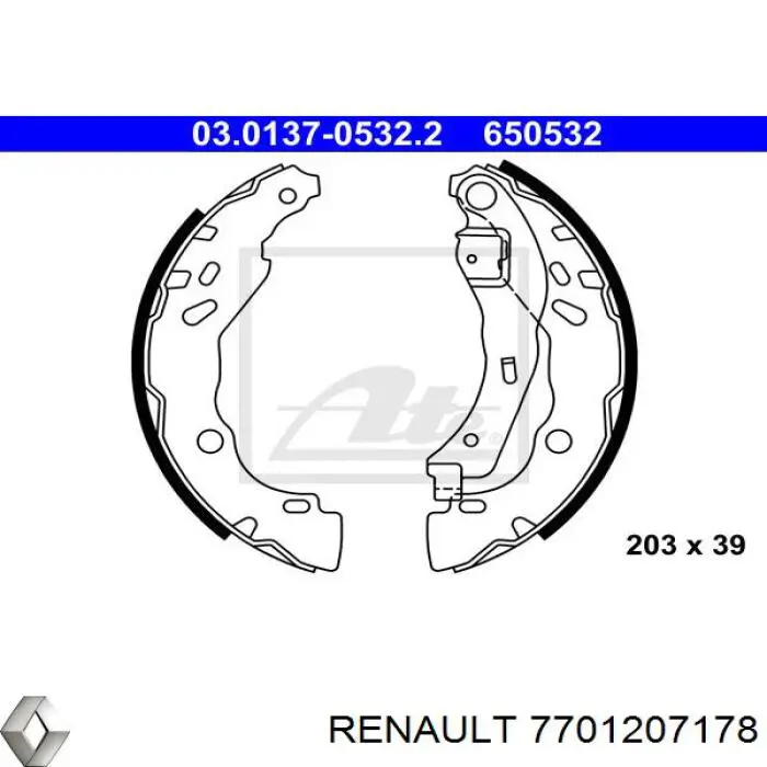 Comprar 7701207178 Renault (RVI) Zapatas de freno