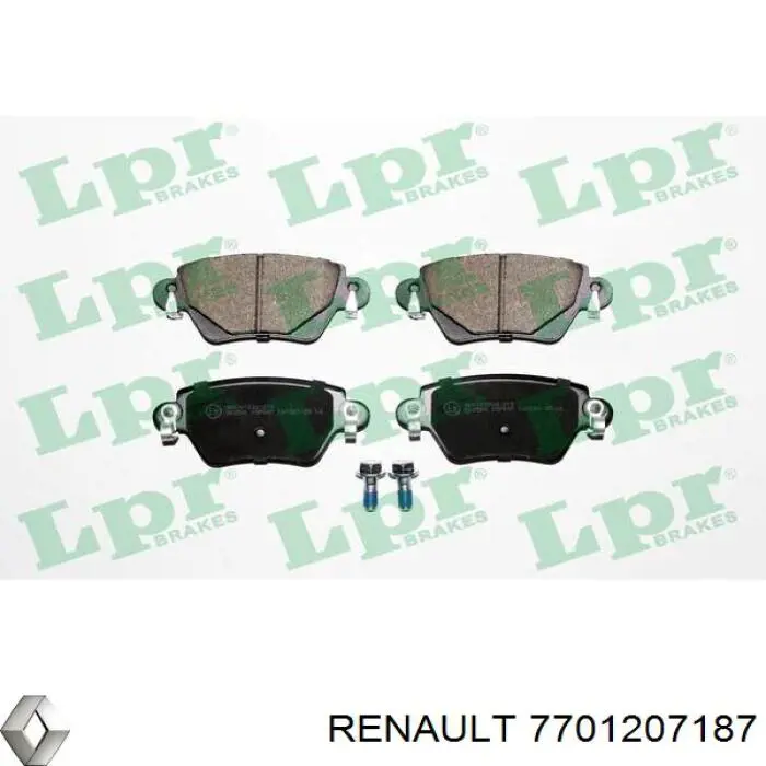 Comprar 7701207187 Renault (RVI) Pastillas de freno traseras