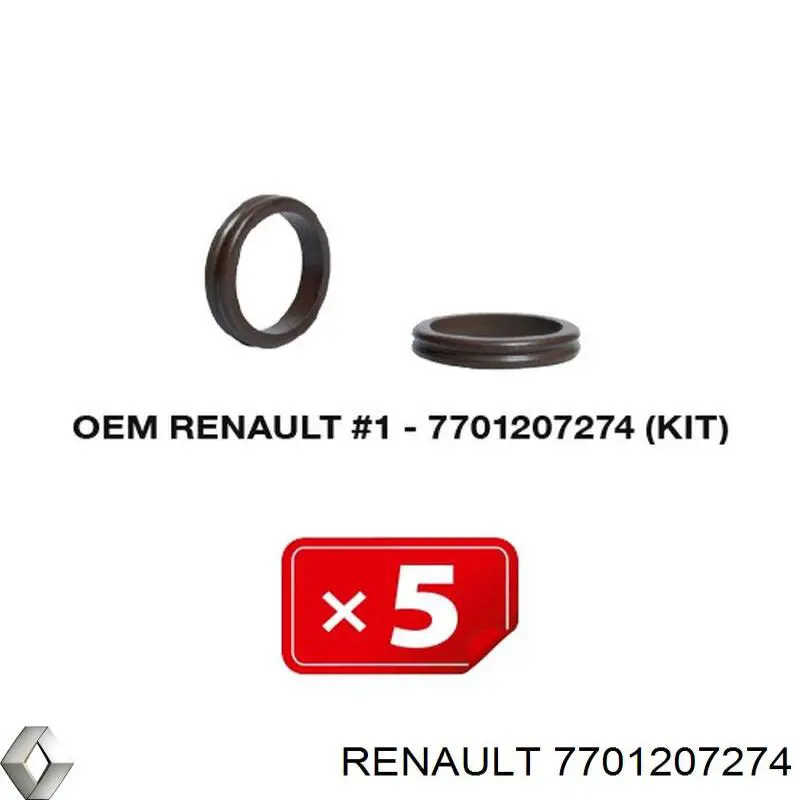 Anillo de sellado de tubería de aire acondicionado para Renault Megane (BM0, CM0)