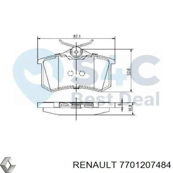 Pastillas de freno traseras Renault Scenic 1 JA0, JA1, FA0