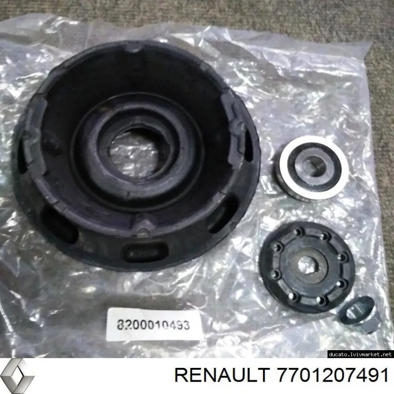 Soporte del amortiguador delantero 7701207491 Renault (RVI)