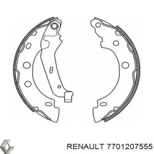 Zapatas de freno de tambor traseras Renault (RVI) 7701207555 precio, desde 28,45 EUR