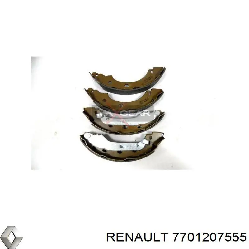 7701207555 Renault (RVI) zapatas de frenos de tambor traseras