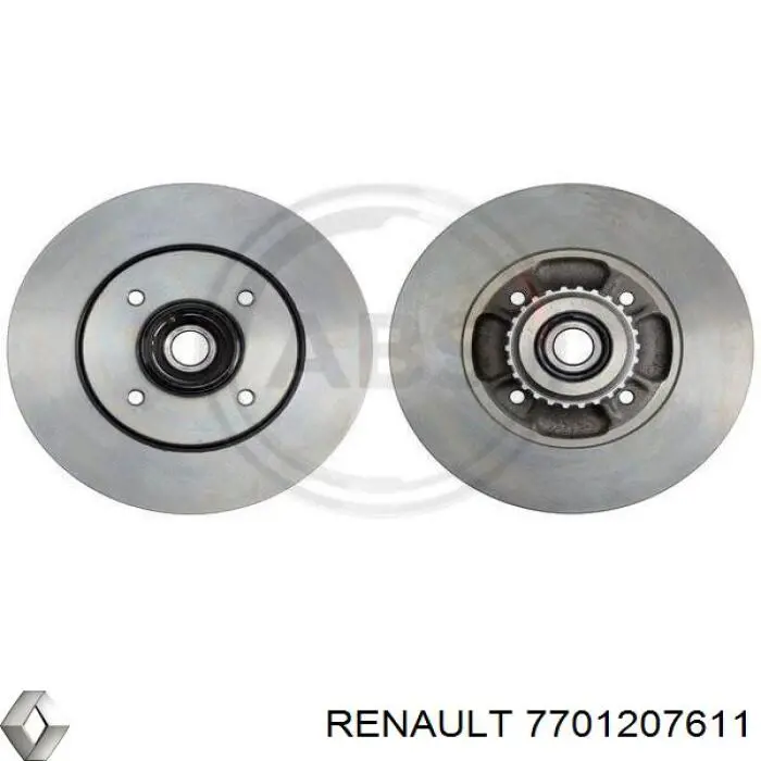 7701207611 Renault (RVI) disco de freno trasero