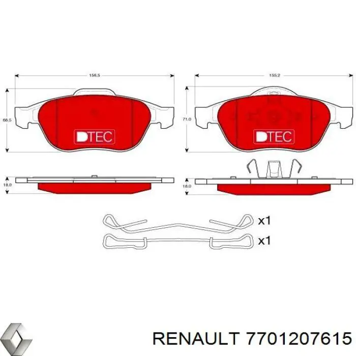 Pastillas de freno delanteras Renault Espace 4 JK0