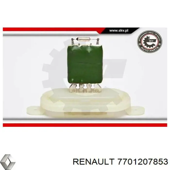 7701207853 Renault (RVI) resitencia, ventilador habitáculo