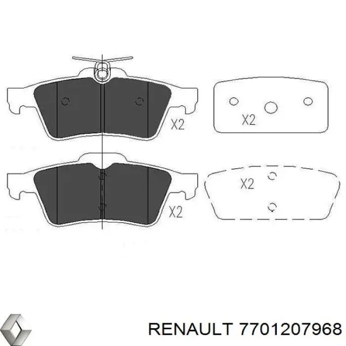 Pastillas de freno traseras Renault Espace 4 JK0