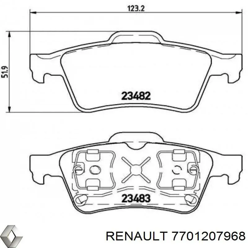 Pastillas de freno traseras Renault Espace 4 JK0