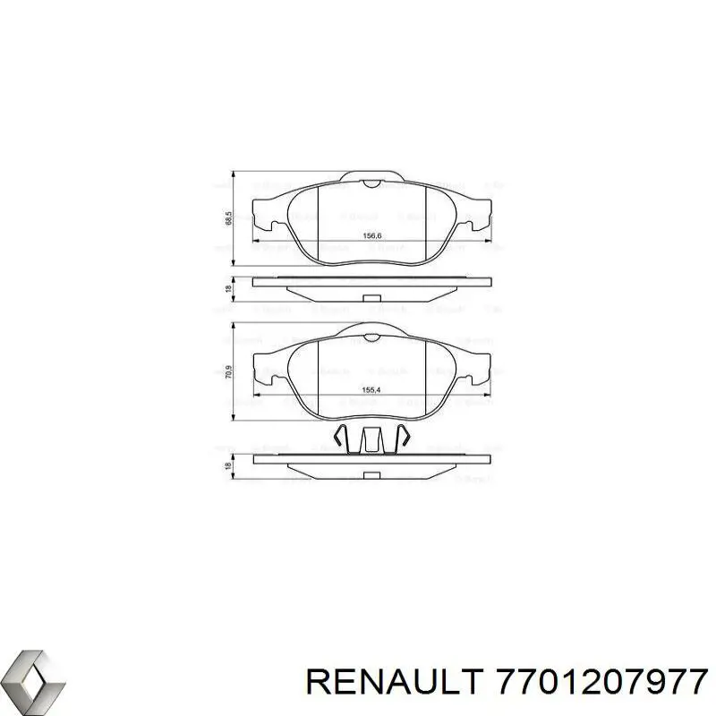Pastillas de freno delanteras Renault Espace 4 JK0