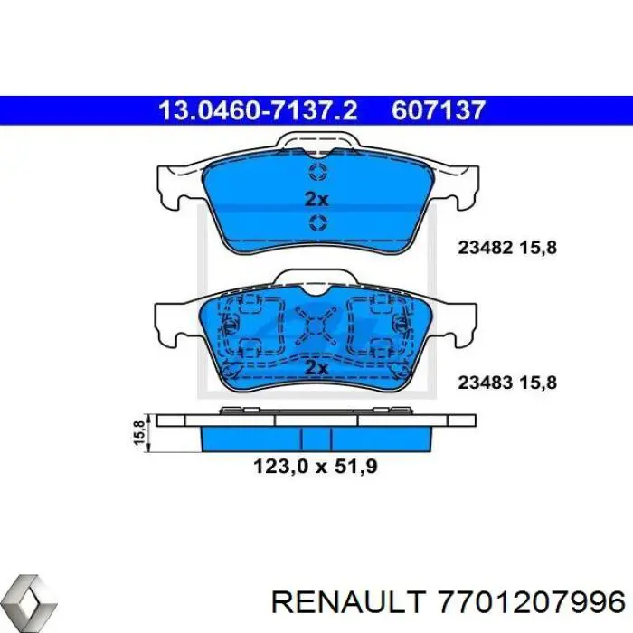 Pastillas de freno traseras Renault Espace 4 JK0
