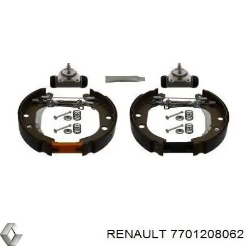 7701208062 Renault (RVI) kit de frenos de tambor, con cilindros, completo