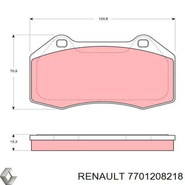 Comprar 7701208218 Renault (RVI) Pastillas delanteras de freno