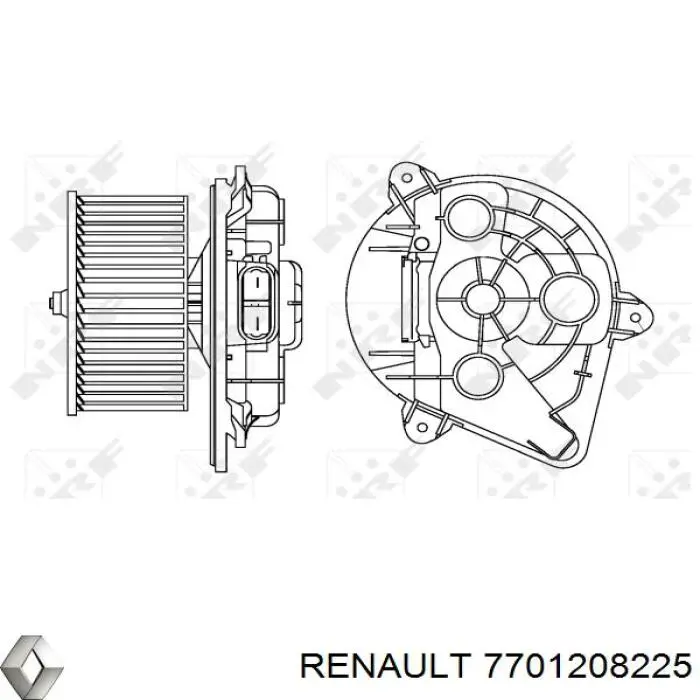 7701208225 Renault (RVI) motor eléctrico, ventilador habitáculo