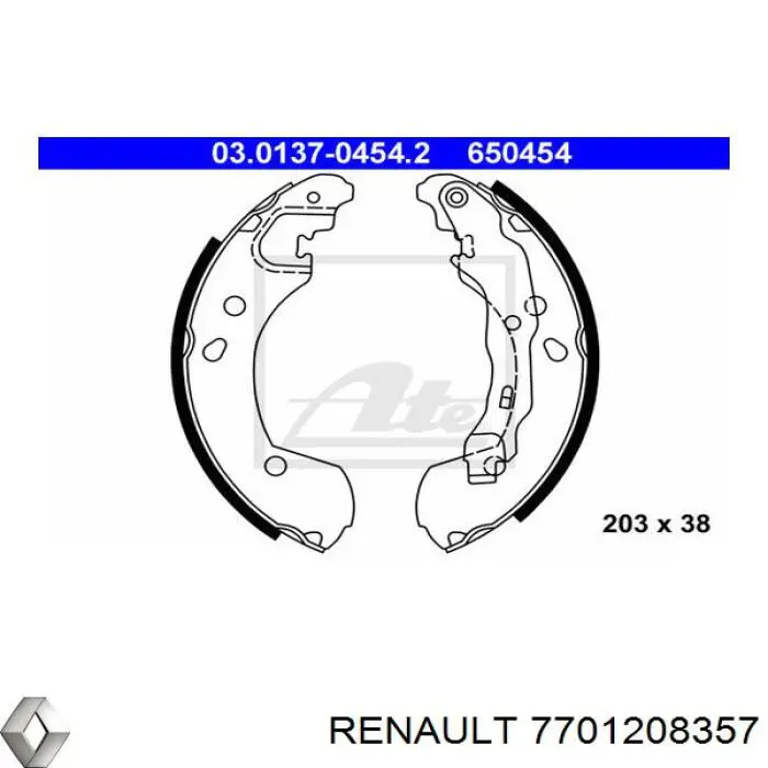 Comprar 7701208357 Renault (RVI) Zapatas de freno