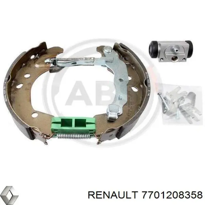 7701208358 Renault (RVI) kit de frenos de tambor, con cilindros, completo