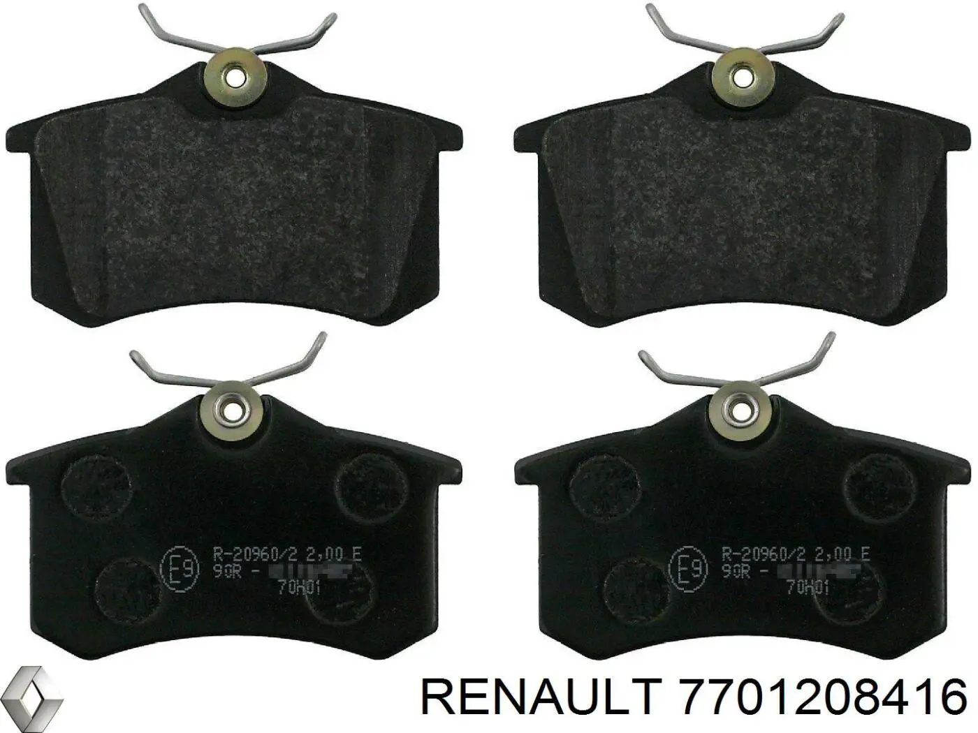 7701208416 Renault (RVI) pastillas de freno traseras