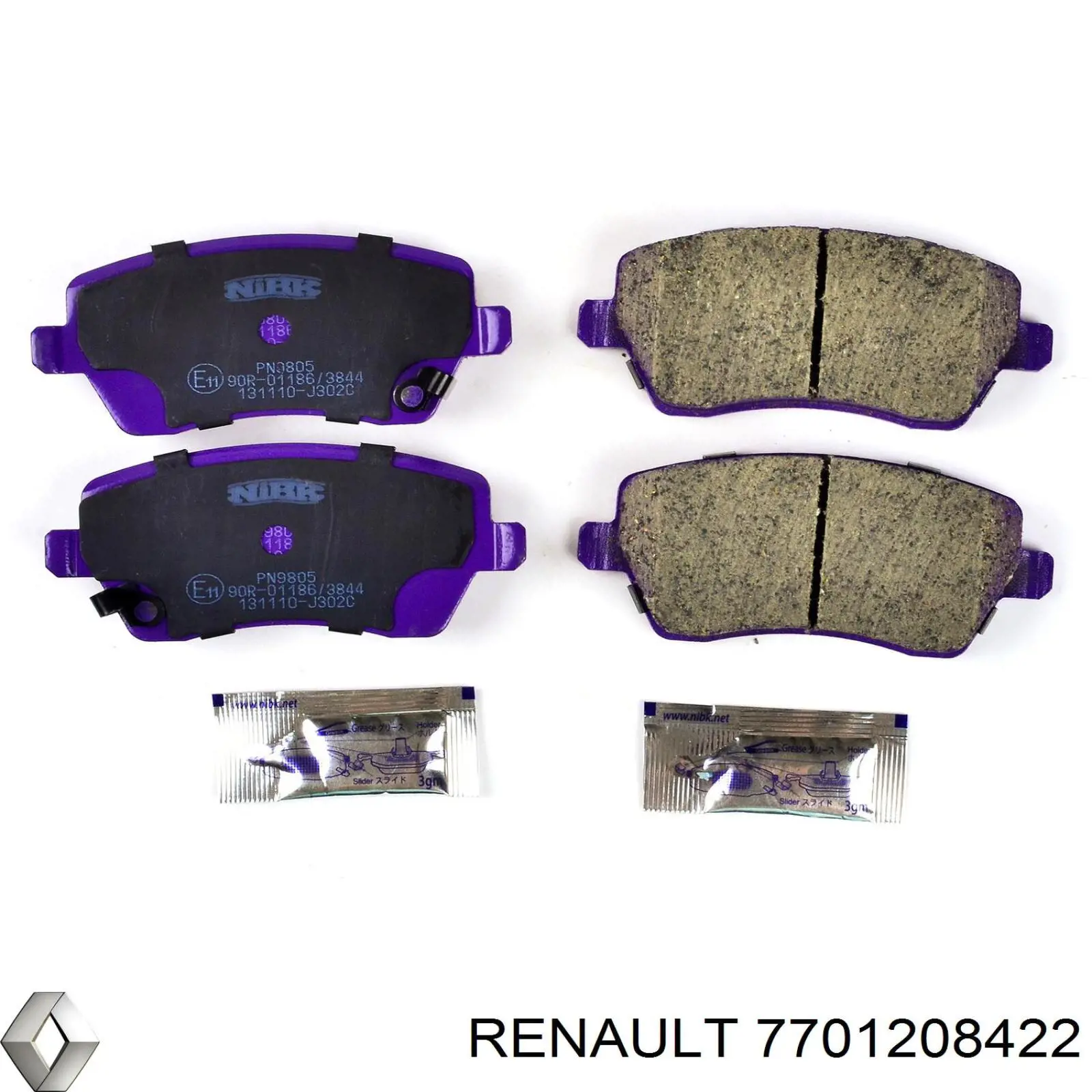 7701208422 Renault (RVI) pastillas de freno delanteras