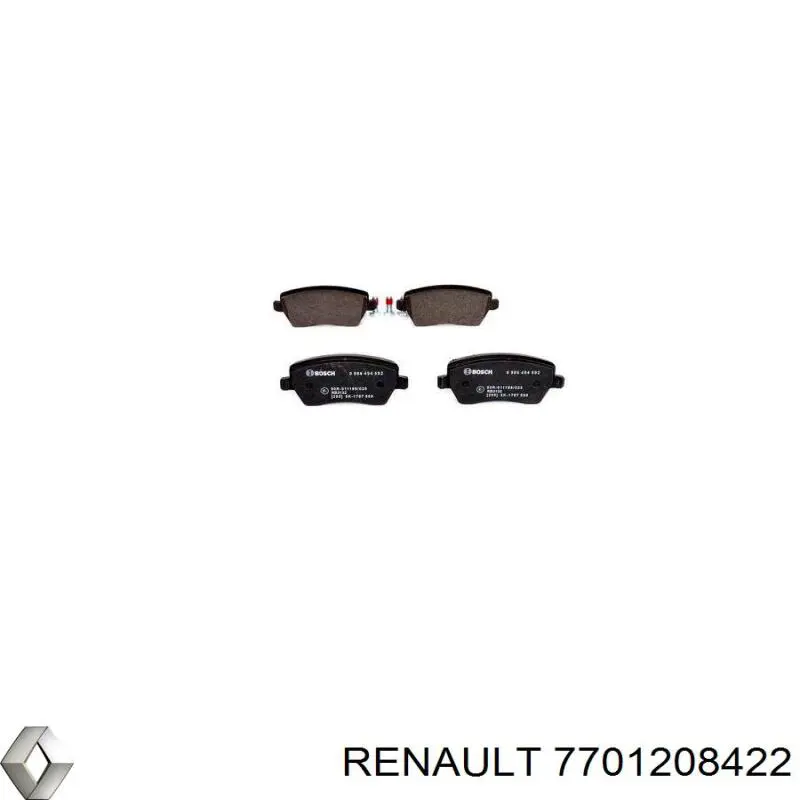 Pastillas de freno 7701208422 Renault (RVI)