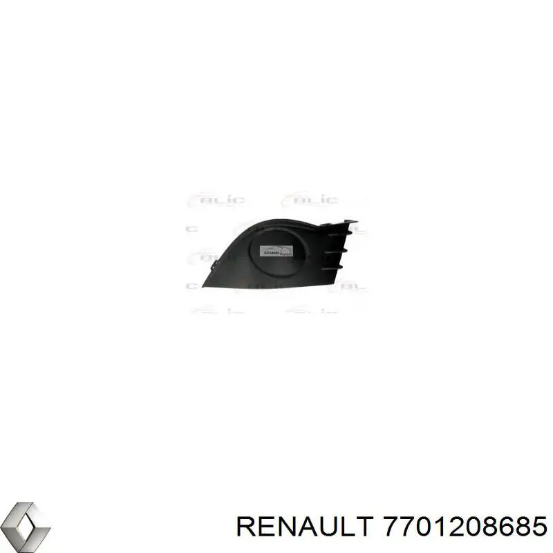 7701208685 Renault (RVI) rejilla de antinieblas, parachoques delantero
