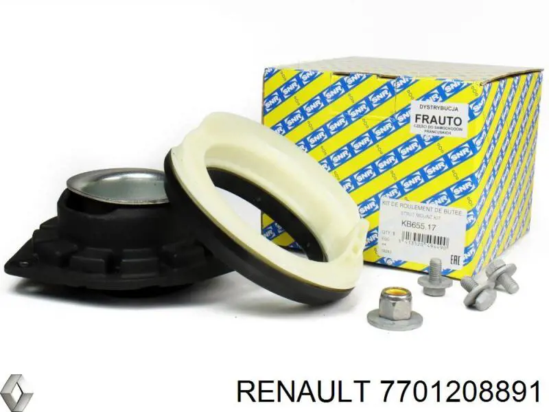Soporte del amortiguador delantero 7701208891 Renault (RVI)